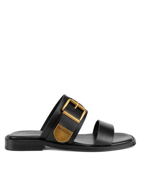 Badura Klapki LOTUS-118261 Czarny. Czarne klapki damskie Badura, bez wzorów, ze skóry, bez obcasa, bez zapięcia. Za 195.99 zł.