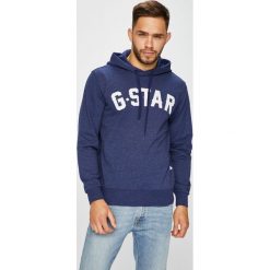 G-Star Raw - Bluza. Niebieskie bluzy męskie G-Star Raw, m, bez wzorów, z bawełny, bez ramiączek, z kapturem. W wyprzedaży za 199.90 zł.