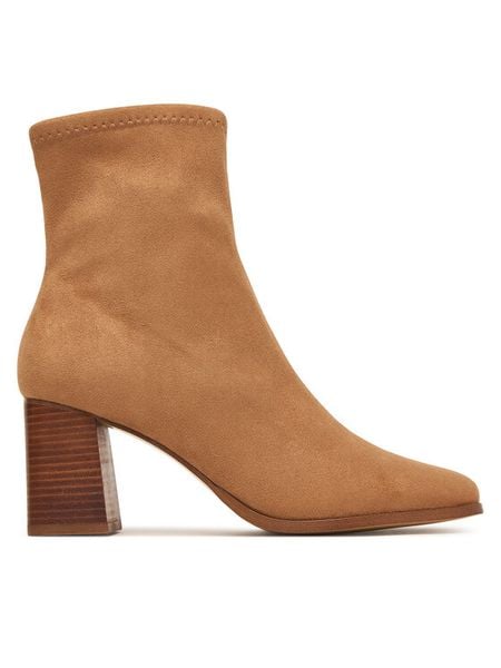 Aldo Botki Marlo 14166814 Brązowy. Brązowe botki damskie Aldo, bez wzorów, z materiału, bez obcasa, na słupku, bez zapięcia. Za 559.99 zł.