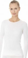 Brubeck LS00900A Koszulka damska z długim rękawem COMFORT COTTON biały L. Białe bluzki damskie Brubeck, l, bez wzorów, bez kołnierzyka, bez ramiączek. Za 110.87 zł.