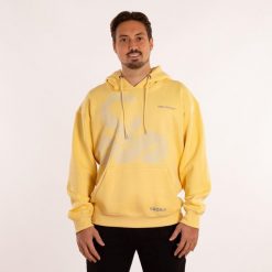 Vibor-A Seoanei Bluza z Kapturem Żółta. Żółte bluzy damskie Softee, bez wzorów, z bawełny, bez ramiączek, z kapturem. Za 243.99 zł.