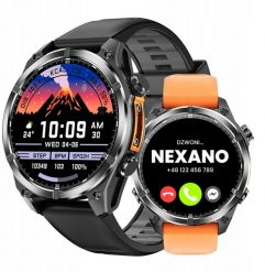 SMARTWATCH MĘSKI ZEGAREK ROZMOWY WODOODPORNY SPORT AMOLED SMART WATCH MENU. Zegarki męskie Nexano, bez wzorów. Za 378.08 zł.