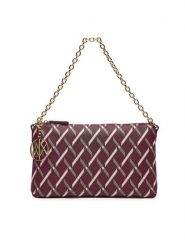 Armani Exchange Torebka XW000399 AF17155 MA043 Bordowy. Czerwone torebki wizytowe damskie Armani Exchange, bez wzorów, z materiału, bez dodatków. Za 539.99 zł.