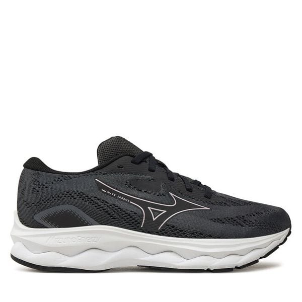 Buty do biegania Mizuno. Czarne obuwie sportowe damskie Mizuno, bez wzorów, bez zapięcia, do biegania, mizuno wave. Za 299.99 zł.