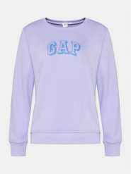 Gap Bluza 885586-02 Fioletowy Regular Fit. Fioletowe bluzy damskie GAP, s, bez wzorów, z bawełny, bez ramiączek, bez kaptura. Za 109.99 zł.