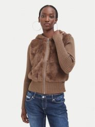 Juicy Couture Kardigan JCOIJ226551 Brązowy ciemny Regular Fit. Brązowe kardigany damskie Juicy Couture, m, bez wzorów, z syntetyku, bez kołnierzyka. Za 499.99 zł.