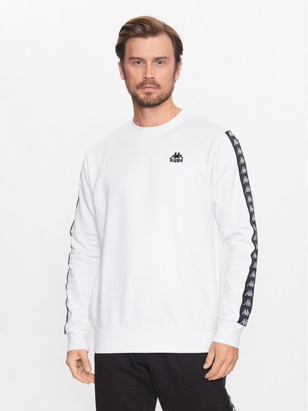 Kappa Bluza 313005 Biały Regular Fit. Białe bluzy męskie Kappa, m, bez wzorów, z bawełny, bez ramiączek, bez kaptura. Za 109.99 zł.