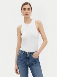 PINKO Top 100822 A2C1 Biały Regular Fit. Białe topy damskie Pinko, xl, bez wzorów, z bawełny, bez kołnierzyka, bez ramiączek. Za 229.99 zł.