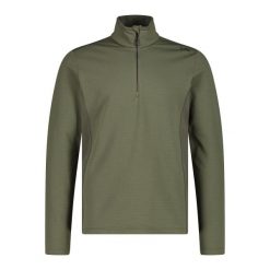 Golf męski techniczny CMP 3G10747. Zielone swetry męskie CMP, l, bez wzorów, sportowe, bez kołnierzyka, bez ramiączek. Za 274.00 zł.