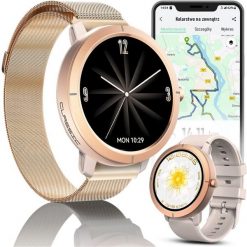 Smartwatch JG Smart DM76 Złoty. Żółte zegarki smartwatch JG Smart, bez wzorów. Za 289.99 zł.