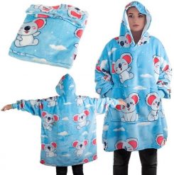 Ciepła bluza koala koc oversize xxl 2w1 gruba futrzak miękka z kapturem. Bluzy damskie xxxxxxxxxxxxxxxx Verk Group (Verk), xxl, bez wzorów, bez ramiączek, z kapturem. Za 64.58 zł.