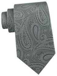 Krawat Męski - Angelo di Monti - Stalowy ze Wzorem Paisley. Szare krawaty i muchy Angelo di Monti, bez wzorów, z tkaniny, eleganckie. Za 45.00 zł.