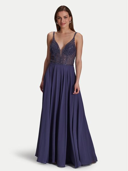 Hey Kyla Sukienka wieczorowa 5AI056HK Fioletowy Regular Fit. Fioletowe sukienki damskie Hey Kyla, bez wzorów, z syntetyku, wizytowe, bez kołnierzyka, bez ramiączek. Za 489.99 zł.