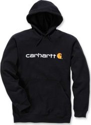 Carhartt Bluza Carhartt Signature Logo Midweight Black. Czarne bluzy męskie Carhartt, m, bez wzorów, bez ramiączek, bez kaptura. Za 265.11 zł.