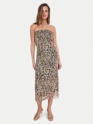 Noisy May Sukienka letnia Lesley 27033993 Brązowy Slim Fit. Brązowe sukienki damskie Noisy May, na lato, s, bez wzorów, z syntetyku, bez kołnierzyka, bez ramiączek. Za 109.99 zł.