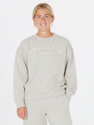 Athlecia Bluza Asport W Crew Neck EA233346 Beżowy Regular Fit. Brązowe bluzy damskie Athlecia, bez wzorów, z bawełny, bez ramiączek, bez kaptura. Za 209.99 zł.