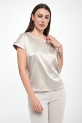 T-shirt damski satynowy Taila JOOP!. T-shirty damskie JOOP!, xxs, bez wzorów, z satyny, bez kołnierzyka, bez ramiączek. W wyprzedaży za 383.20 zł.