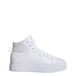 Bravada 2.0 Platform Mid Shoes. Białe obuwie sportowe damskie Adidas, bez wzorów, bez zapięcia. Za 250.00 zł.