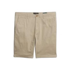 Szorty chino Superdry Premium Regular. Brązowe szorty męskie Superdry, bez wzorów. Za 276.60 zł.