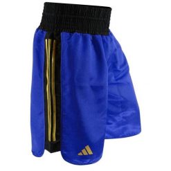 Szorty bokserskie adidas BX3-Pro. Niebieskie szorty damskie Adidas, bez wzorów, sportowe. Za 227.00 zł.