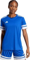 Adidas Koszulka damska adidas Squadra 25 Jersey niebieska JI9988 2XL. Niebieskie bluzki damskie Adidas, xl, bez wzorów, z jersey, bez kołnierzyka, bez ramiączek. Za 83.67 zł.