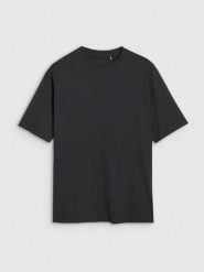 4F T-shirt oversize gładki damski - czarny M. Czarne t-shirty damskie 4F, m, bez wzorów, z bawełny, klasyczne, bez kołnierzyka, bez ramiączek. W wyprzedaży za 39.99 zł.