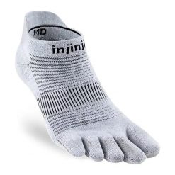 Skarpetki Injinji Original Weight No-Show. Szare skarpetki damskie Injinji, bez wzorów, ze skóry. Za 132.00 zł.