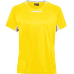 Koszulka sportowa z krótkim rękawem damska Hummel Core Team Jersey Woman S/S. Żółte koszulki sportowe damskie Hummel, s, bez wzorów, z jersey, bez ramiączek, do piłki nożnej. Za 37.00 zł.