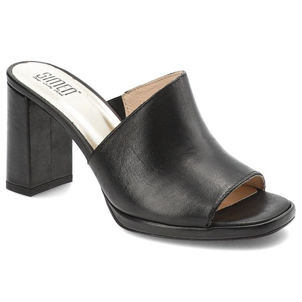 Czarne Klapki Simen Modne Obuwie Damskie. Czarne klapki damskie Simen, bez wzorów, ze skóry, eleganckie, z otwartym noskiem, bez obcasa, na obcasie, bez zapięcia. Za 279.00 zł.