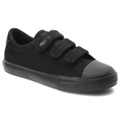 Czarne Trampki Big Star Modne Buty Damskie. Czarne trampki i tenisówki damskie BIG STAR, bez wzorów, bez zapięcia. Za 129.00 zł.