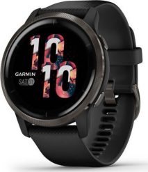 Zegarek sportowy Garmin Venu 2 Czarny (010-02430-11). Czarne zegarki sportowe Garmin, bez wzorów. Za 1,043.99 zł.