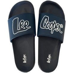 Klapki Lee Cooper LCW-24-42-2481MC niebieskie. Niebieskie klapki męskie bez wzorów, z syntetyku, bez zapięcia. Za 128.57 zł.