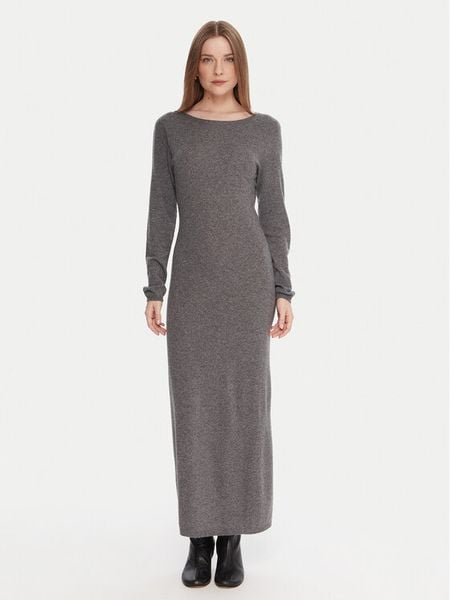 Kontatto Sukienka dzianinowa 3M0964C Szary Slim Fit. Szare sukienki damskie Kontatto, m, bez wzorów, z dzianiny, bez kołnierzyka, bez ramiączek. Za 329.99 zł.
