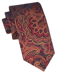 Klasyczny, Męski Krawat Alties - Wzór Orientalny, Beże i Czerwienie. Czerwone krawaty i muchy Alties, bez wzorów, z tkaniny, eleganckie. Za 49.00 zł.
