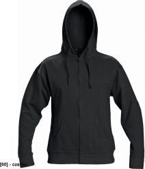 NAGAR - bluza z kapturem ściąganym sznurkiem 80% bawełna, 20% poliester - czarny 3XL. Czarne bluzy męskie CERVA, m, bez wzorów, z bawełny, z kapturem. Za 128.13 zł.