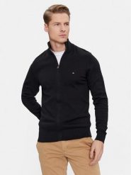 Tommy Hilfiger Kardigan MW0MW28050 Czarny Regular Fit. Czarne swetry męskie Tommy Hilfiger, m, bez wzorów, z bawełny, bez kołnierzyka, bez ramiączek. Za 599.99 zł.