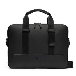 Torba na laptopa Tommy Hilfiger. Czarne torby na laptopa damskie Tommy Hilfiger, bez wzorów. Za 579.99 zł.