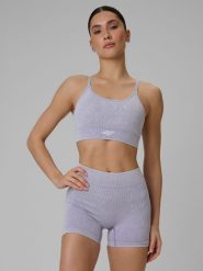 4F Biustonosz treningowy bezszwowy z niskim wsparciem damski - różowy M/L. Fioletowe bielizna sportowa damska 4F, l, bez wzorów. Za 119.99 zł.