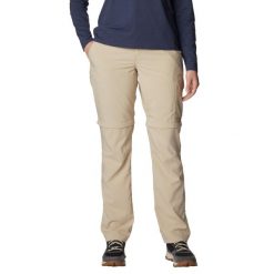 Spodnie sportowe damskie Silver Ridge Utility Convertible Pant. Brązowe spodnie dresowe damskie Columbia, bez wzorów, z poliesteru, sportowe, trekkingowe. Za 219.99 zł.