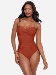 Miraclesuit Strój kąpielowy Madrid 6516657 Pomarańczowy. Brązowe stroje kąpielowe damskie Miraclesuit, bez wzorów, z syntetyku. Za 599.99 zł.