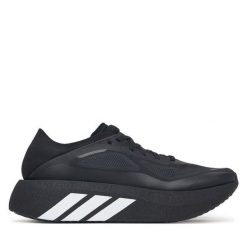 Buty do biegania adidas. Czarne obuwie sportowe damskie Adidas, bez wzorów, bez zapięcia, do biegania. Za 749.99 zł.