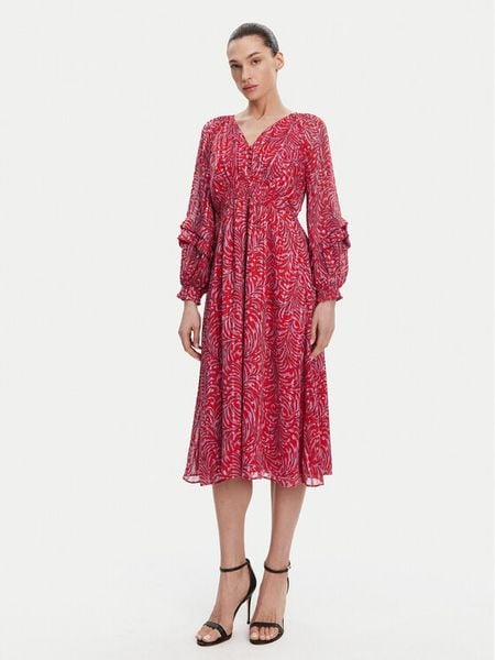 French Connection Sukienka codzienna 71YFO Czerwony Regular Fit. Czerwone sukienki damskie French Connection, na co dzień, bez wzorów, z syntetyku, bez kołnierzyka, bez ramiączek, proste. Za 339.99 zł.