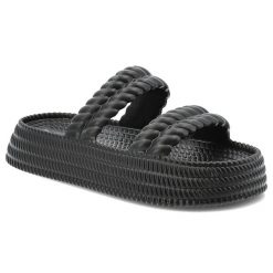 Czarne Klapki S.Barski Stylowe Obuwie Damskie. Czarne klapki damskie S.BARSKI, na lato, bez wzorów, eleganckie, bez obcasa, bez zapięcia. Za 69.99 zł.