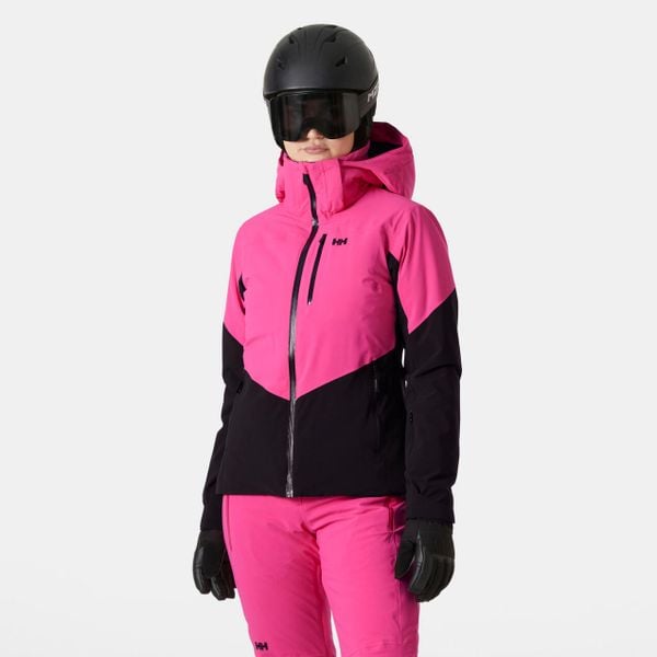 Damska kurtka narciarska Helly Hansen Alphelia. Czerwone kurtki sportowe damskie Helly Hansen, na zimę, bez wzorów, bez ramiączek, bez kaptura, narciarskie. W wyprzedaży za 1,669.50 zł.