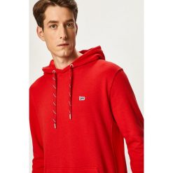 Lee - Bluza. Czerwone bluzy męskie Lee, l, bez wzorów, z bawełny, z kapturem. Za 259.90 zł.