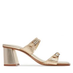 Klapki Aldo. Żółte klapki damskie Aldo, bez wzorów, bez obcasa, bez zapięcia. Za 339.99 zł.