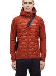 Kurtka Peak Performance M Helium Down Hybrid Hood Jacket Spiced - XXL. Brązowe kurtki męskie Peak Performance, m, bez wzorów, z poliamidu, z kapturem. Za 999.00 zł.