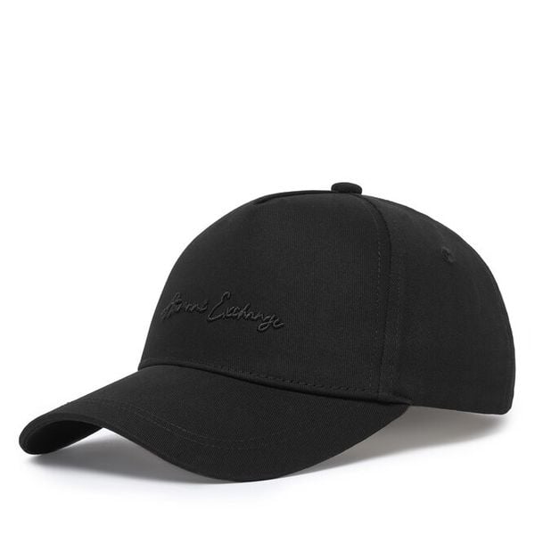 Czapka z daszkiem Armani Exchange. Czarne czapki damskie Armani Exchange, bez wzorów. Za 248.99 zł.