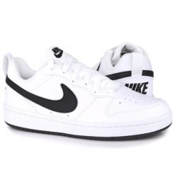 Damskie buty sportowe Nike COURT BOROUGH LOW RECRAFT. Białe obuwie sportowe damskie Nike, bez wzorów, bez zapięcia, trekkingowe, Nike Court. Za 303.99 zł.