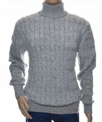 Ciepły wełniany sweter męski z golfem szetland golf z wełny 2XL XXL szary. Szare swetry męskie Ombre, m, bez wzorów, z wełny, bez kołnierzyka, bez ramiączek. Za 272.31 zł.